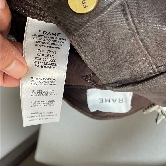 Frame Denim Brown Skinny Pants - Picture 12 of 14